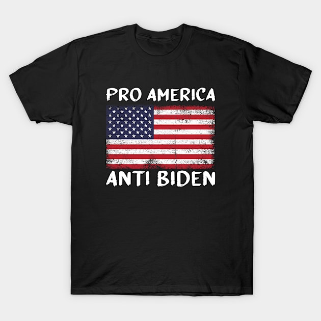 Pro America Anti Biden Vintage USA flag T-Shirt by ClaudiaWinterkam